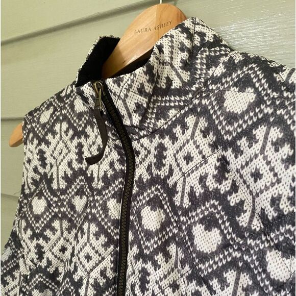 G.H. BASS & CO women’s puffer vest winter gorpcore Nordic fair isle size L EUC - Picture 3 of 16